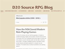 Tablet Screenshot of d20source.com
